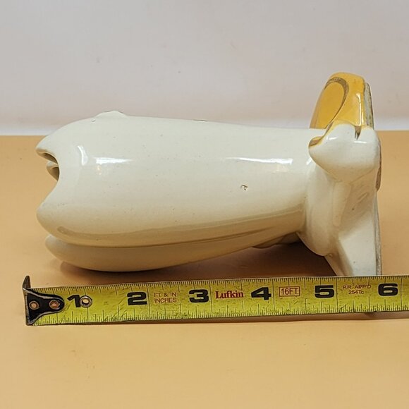 Vintage Ceramic Heart Shaped Vase/Planter With Floral & Bow Accents - Picture 13 of 13